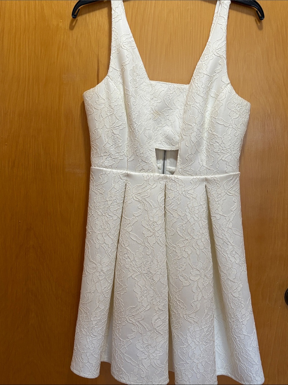 White Lace Fit & Flare Dress